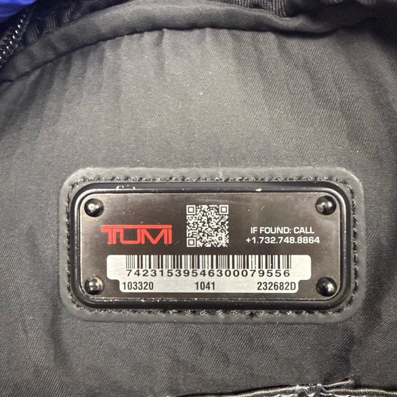 Tumi Alpha Bravo Davis Backpack Laptop Carry Bag Nylon Leather Black *READ - Picture 14 of 16